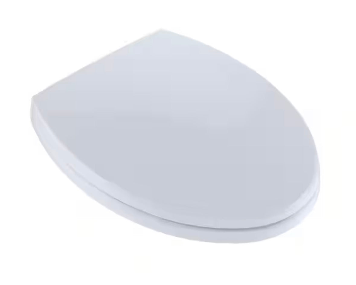 SoftClose Elongated Closed Front Toilet Seat in Cotton White