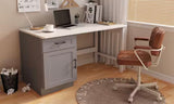 18 in. W x 21 in. D x 29.5 in. H in Shaker Grey Plywood Painted Ready to Assemble 2-Drawer File Base Cabinet