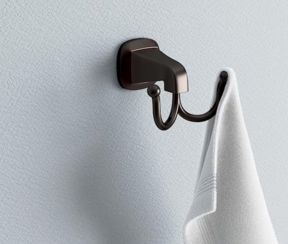 Belding Collection Double Robe Hook in Oil Rubbed Bronze