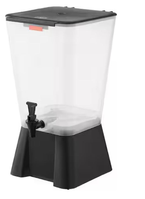 Plastic 5 Gal. Beverage Dispenser, No-Drip Spigot, for Iced Tea, Lemonade, Juice, Water, Parties, Restaurants