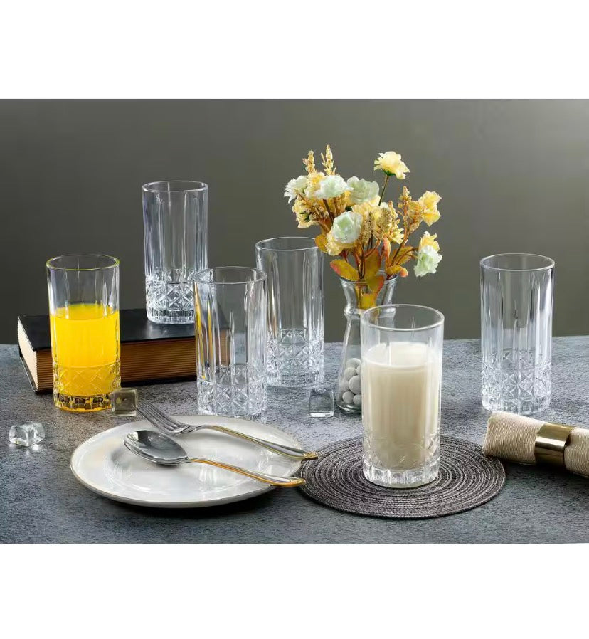 12 oz. Textured Highball Drinking Glass (Set of 6)