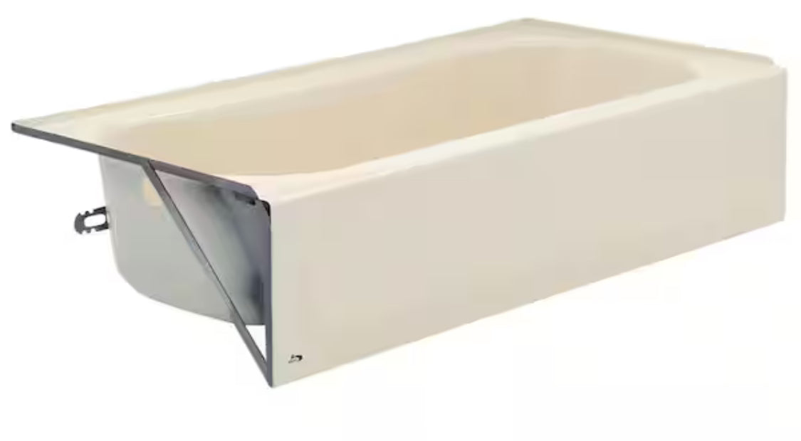 Aloha 60 in. x 30 in. Soaking Bathtub with Left Drain in Bone