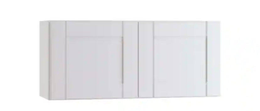 Richmond Verona White Plywood Shaker Ready to Assemble Wall Kitchen Cabinet with Soft Close 30 in.x 12 in. x 12 in.