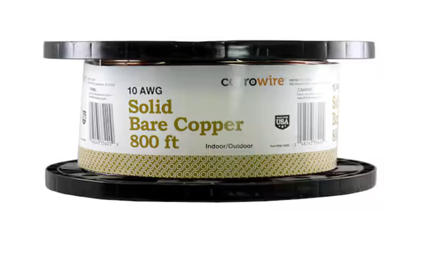 800 ft. 10-Gauge Solid SD Bare Copper Grounding Wire