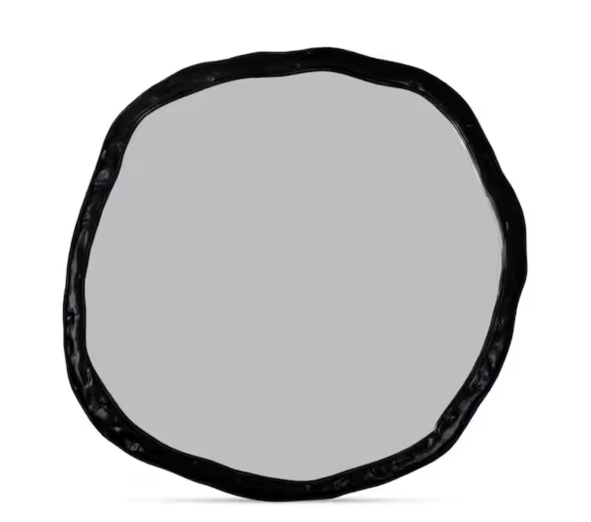 Calantha 36.5 in. W x 36.5 in. H Large Black Mirror - A Unique Fusion of Artistry and Functionality