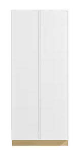Leyton 36 in. W x 24 in. D x 90 in. H Ready To Assemble Plywood Slim Shaker Wide Pantry Kitchen Cabinet in Alpine White