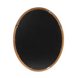 Hogan 18 in. W x 24 in. H Rustic Brown Oval Farmhouse Framed Decorative Wall Mirror
