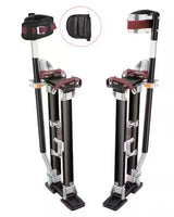 24 in.-40 in. Adjustable Aluminum Drywall Stilts with Knee Pads Durable Non-slip Tool for Painting Taping Walking Black