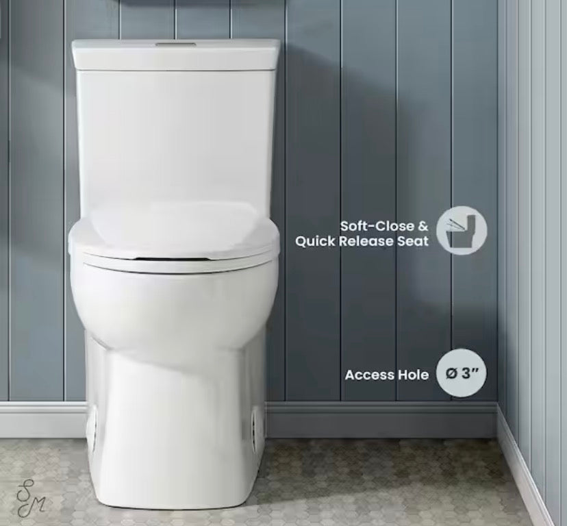 Classe 1-Piece 1.1 GPF/1.6 GPF Dual Flush Elongated Toilet in White, Seat Included