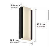 Blade Black Modern 3 CCT Integrated LED Exterior Hardwired Garage and Porch-Light Lantern Sconce