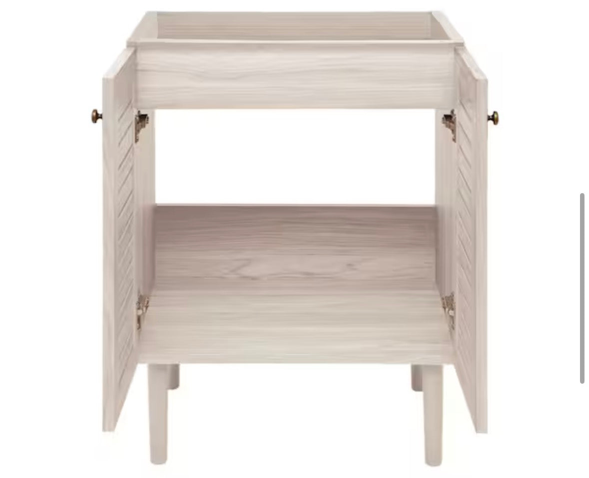 Bron 24 in. Freestanding Bathroom Vanity Cabinet without Top in White Oak