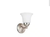 Ashhurst 1-Light Brushed Nickel Wall Sconce with Switch