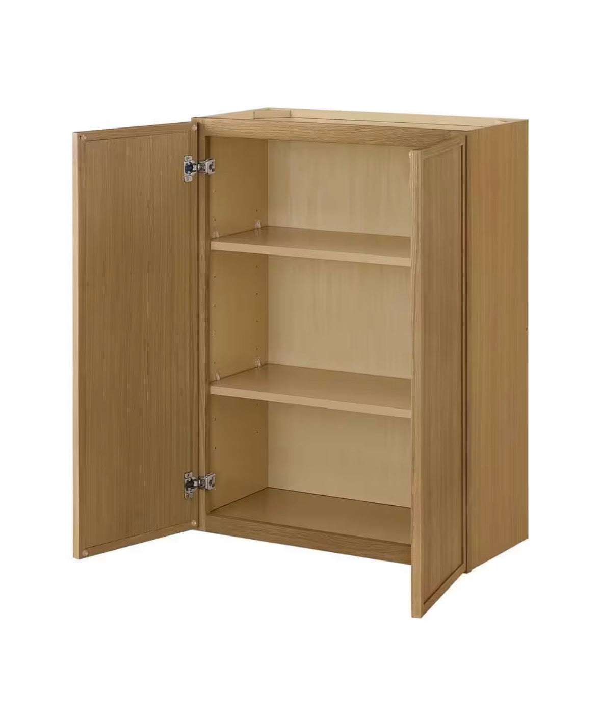 Leyton 27 in. W x 12 in. D x 42 in. H Ready to Assemble Plywood Slim Shaker Wall Kitchen Cabinet in White Oak
