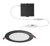 Premium Series 6 in. LED, 2-Level Lumen Select, Ultraslim Canless Recessed Light, Adjustable CCT, Matte Black