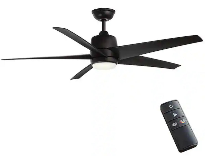 Mena 54 in. White Color Changing Integrated LED Indoor/Outdoor Brushed Nickel Ceiling Fan with Light Kit and Remote