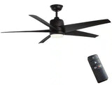 Mena 54 in. White Color Changing Integrated LED Indoor/Outdoor Brushed Nickel Ceiling Fan with Light Kit and Remote