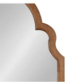 48.00 in. H x 24.00 in. W Hogan Farmhouse Arch Framed Rustic Brown Accent Wall Mirror