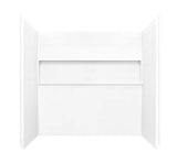 Nextile 30 in. x 60 in. x 60 in. 4-Piece Direct-to-Stud Alcove Tub Surround in White