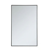 Black 30 in. W x 48 in. H Rectangle Vanity Mirror