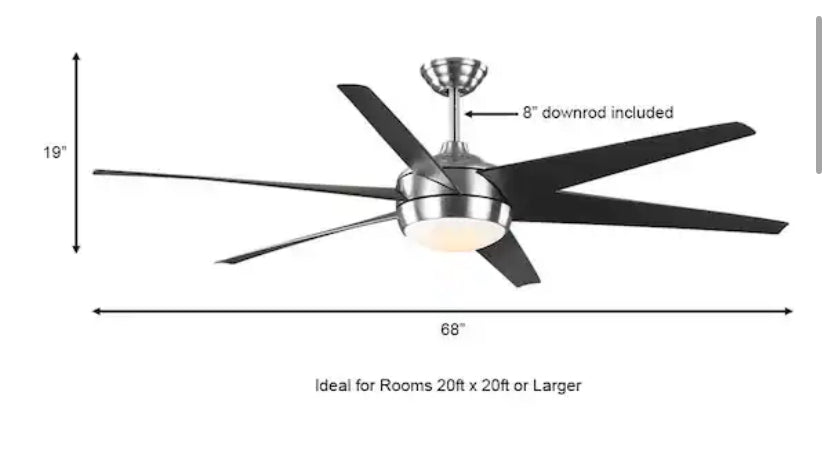 Windward 68 in. White Color Changing Integrated LED Brushed Nickel Ceiling Fan with Light Kit, DC Motor and Remote