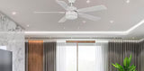52 in. Corwin Indoor/Outdoor Matte White LED Ceiling Fan with Light Kit
