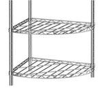 Chrome 6-Layer Triangular Metal Storage Rack, Waterproof Adjustable Height for Bathroom, Living Room, Kitchen, Laundry