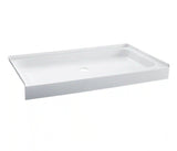 Voltaire 48 in. x 32 in. Acrylic White, Single-Threshold, Center Drain, Shower Base