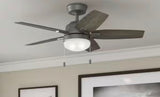 Antero 44 in. Hunter Express Indoor Matte Silver Ceiling Fan with Light Kit Included