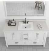 21 in. Drop-In Rectangular Vitreous China Bathroom Sink in White