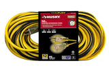 VividFlex 50 ft. 12/3 Heavy Duty Indoor/Outdoor Extension Cord with Lighted End, Yellow