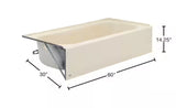 Aloha 60 in. Right Drain Rectangular Alcove Soaking Bathtub in White