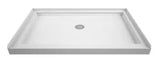 SlimLine 48 in. x 36 in. Single Threshold Alcove Shower Pan Base in White with Center Drain