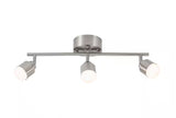 19 in. 3-Light Brushed Steel Integrated LED Track Lighting Kit
