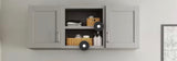 Vesuvius Gray Plywood Shaker Stock Ready to Assemble Wall Kitchen Laundry Cabinet w Soft Close 60 in. x 23 in. x 12 in.