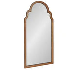 48.00 in. H x 24.00 in. W Hogan Farmhouse Arch Framed Rustic Brown Accent Wall Mirror