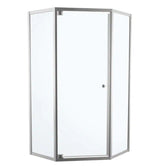 38 in. W x 74 in. H Neo-Angle Pivot Framed Corner Shower Enclosure in Chrome