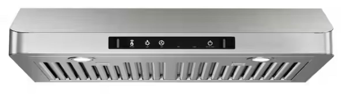 30 in. 900CFM Ducted Under Cabinet Range Hood in Stainless Steel with 3-Way Venting Removable LEDS and Gesture Control