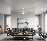 Elvara 23 in. Integrated LED Indoor Brushed Nickel Mid-Century Fandelier with 5 White Light Settings and Remote Control