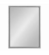 Medium Rectangle Silver Modern Mirror (24 in. H x 18 in. W)