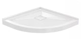 38 in. x 38 in. Round Corner PP Shower Pan Base in Glossy White with Center Drain, Drain Included