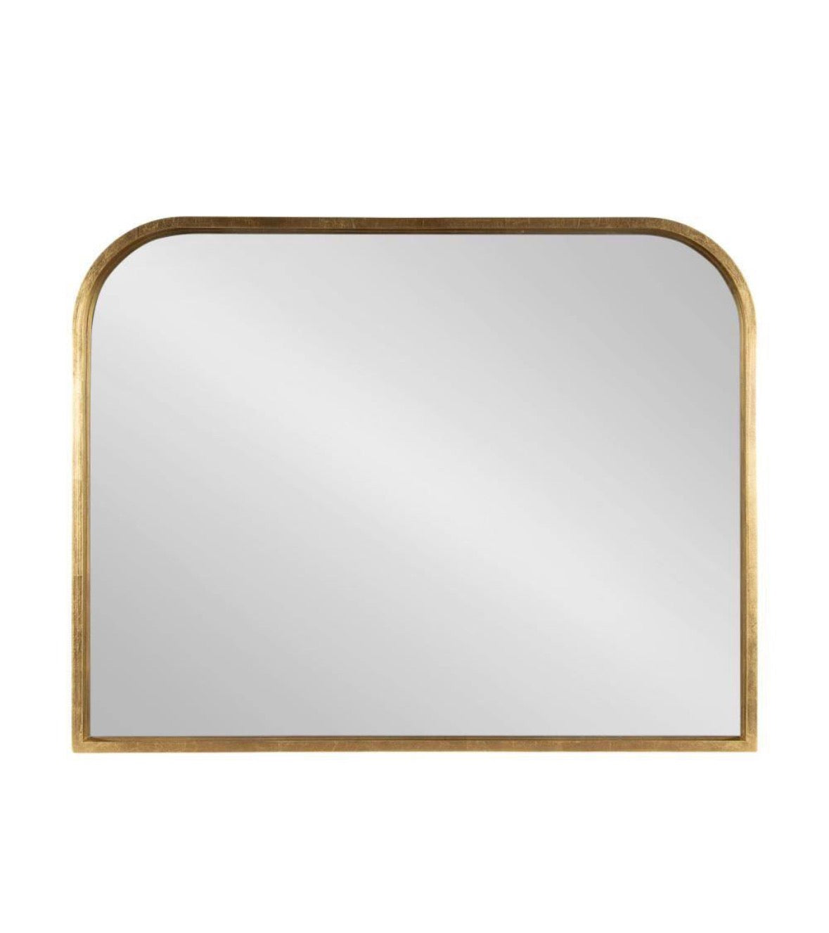 Travis Gold 36 in. W x 28 in. H Arch MDF Wall Mirror