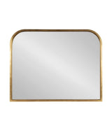 Travis Gold 36 in. W x 28 in. H Arch MDF Wall Mirror