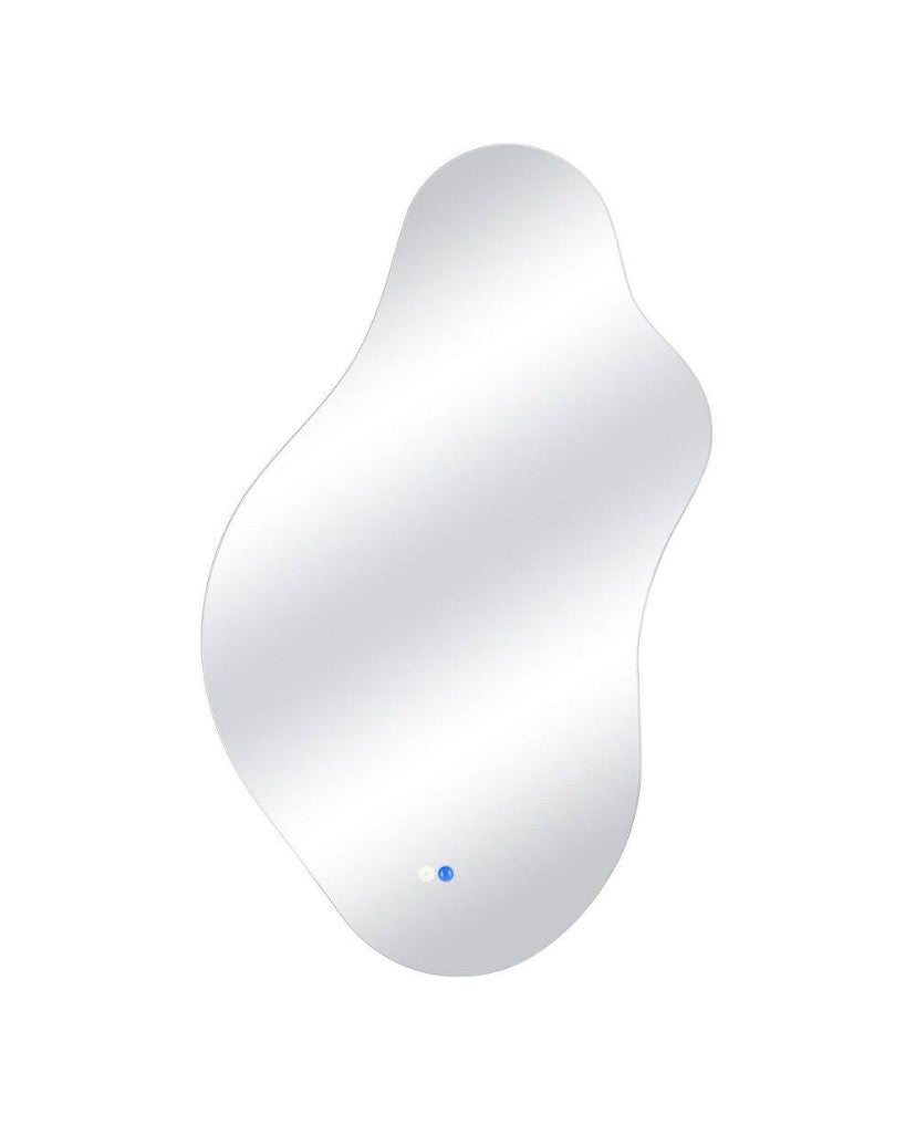 24 in. W x 43 in. H Asymmetrical Frameless LED Light Anti-Fog 3-Colors Dimmable Irregular Wall Mirror