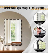 24 in. W x 36 in. H Rectangle Black Aluminum Alloy Framed Wall Mirror Decorative Wall Mirror