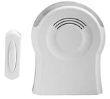 Wireless Plug-In Doorbell Kit with 1 Push Button, White