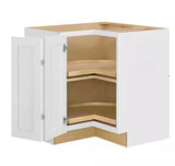 Avondale 36 in. W x 24 in. D x 34.5 in. H Ready to Assemble Plywood Shaker Lazy Susan Corner Cabinet in Alpine White