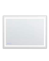 24 in. W x 32 in. H LED Light Anti-Fog Rectangular Modern Frameless White Wall Mirror