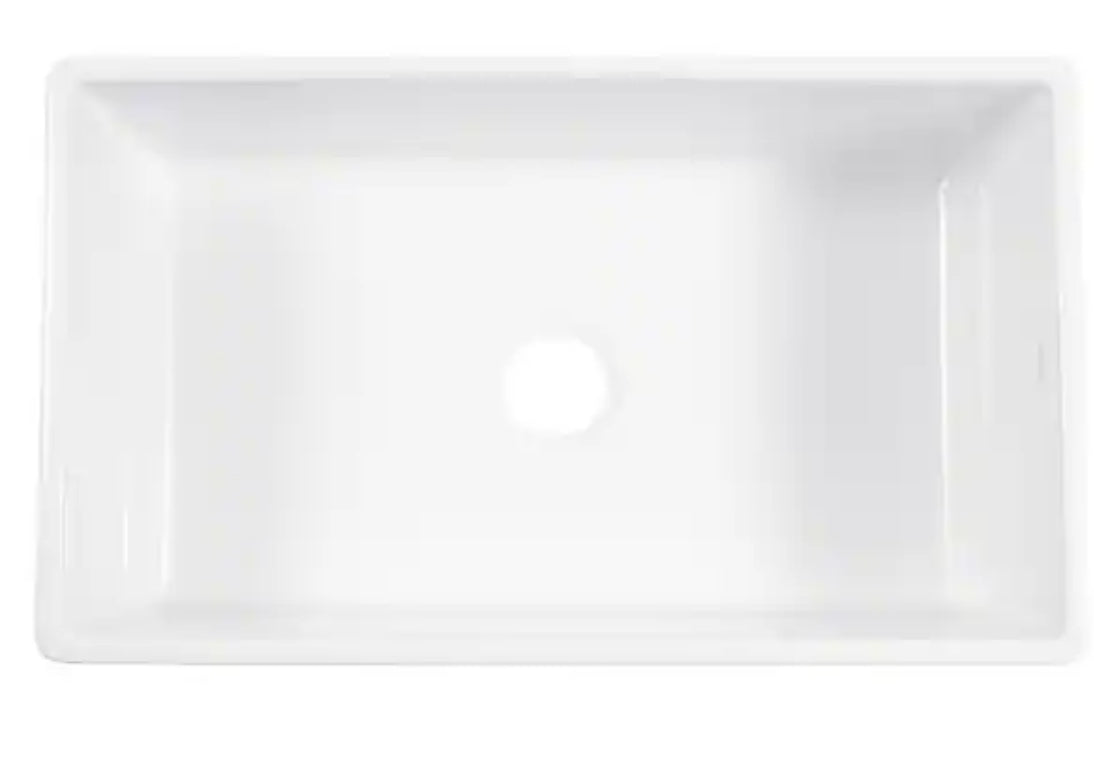 Bradstreet II 30 in. Farmhouse Apron Front Undermount Single Bowl Crisp White Fireclay Kitchen Sink