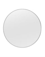 36 in. W x 36 in. H Silver Vanity Round Wall Mirror Aluminum Alloy Frame Bathroom Mirror