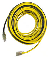 VividFlex 50 ft. 14/3 Gauge Medium Duty Indoor/Outdoor Extension Cord with Lighted End, Yellow